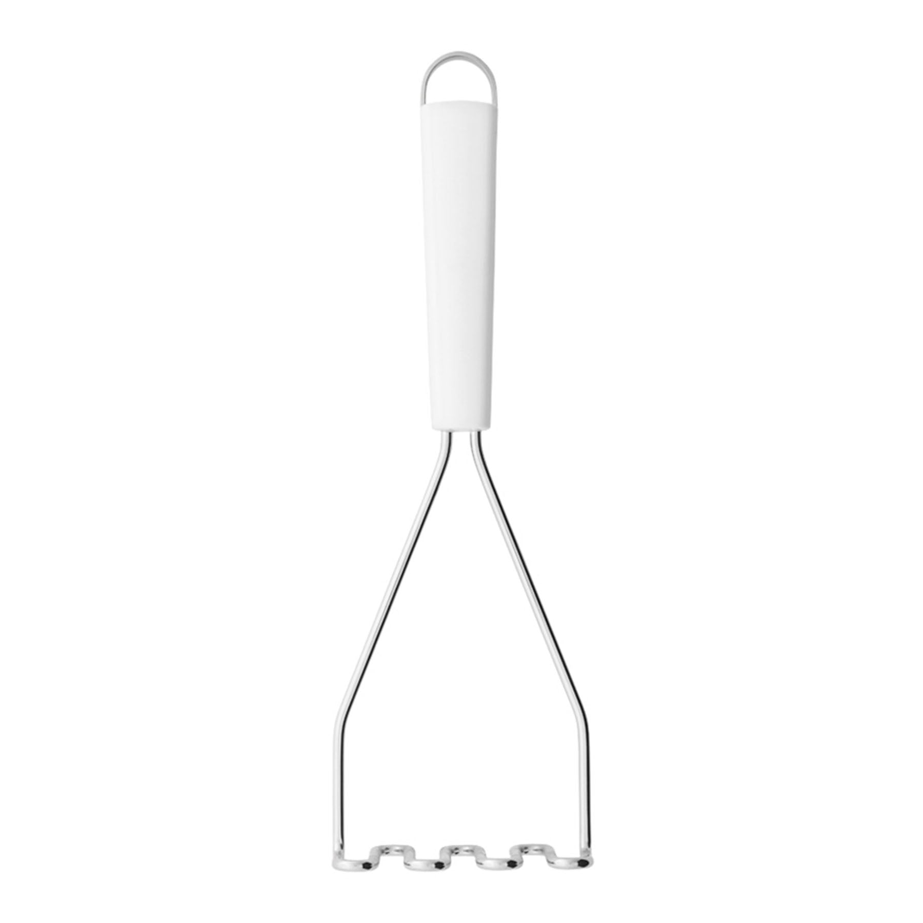 Potato masher Dimensions:
 Height: 26.2 cm
 Length: 5.0 cm
 Width: 8.3 cm