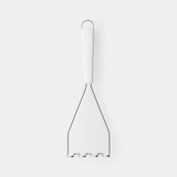 Potato masher Dimensions:
 Height: 26.2 cm
 Length: 5.0 cm
 Width: 8.3 cm