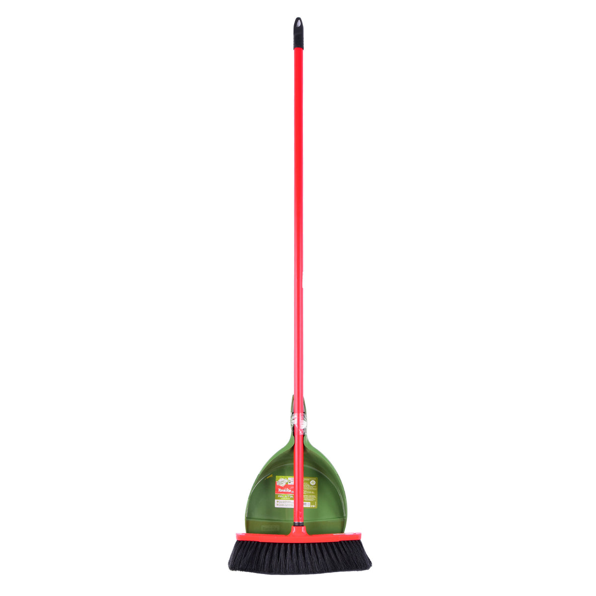 Indoor broom with handle and plastic dustpanA high quality indoor broom, 30 cm with a plastic dustpan.