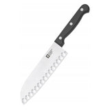 Santoku Knife - Black & Silver Color Size: 17.8 cm