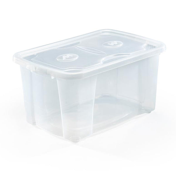 Storage box with lid, ClearSize: 15.4 cm