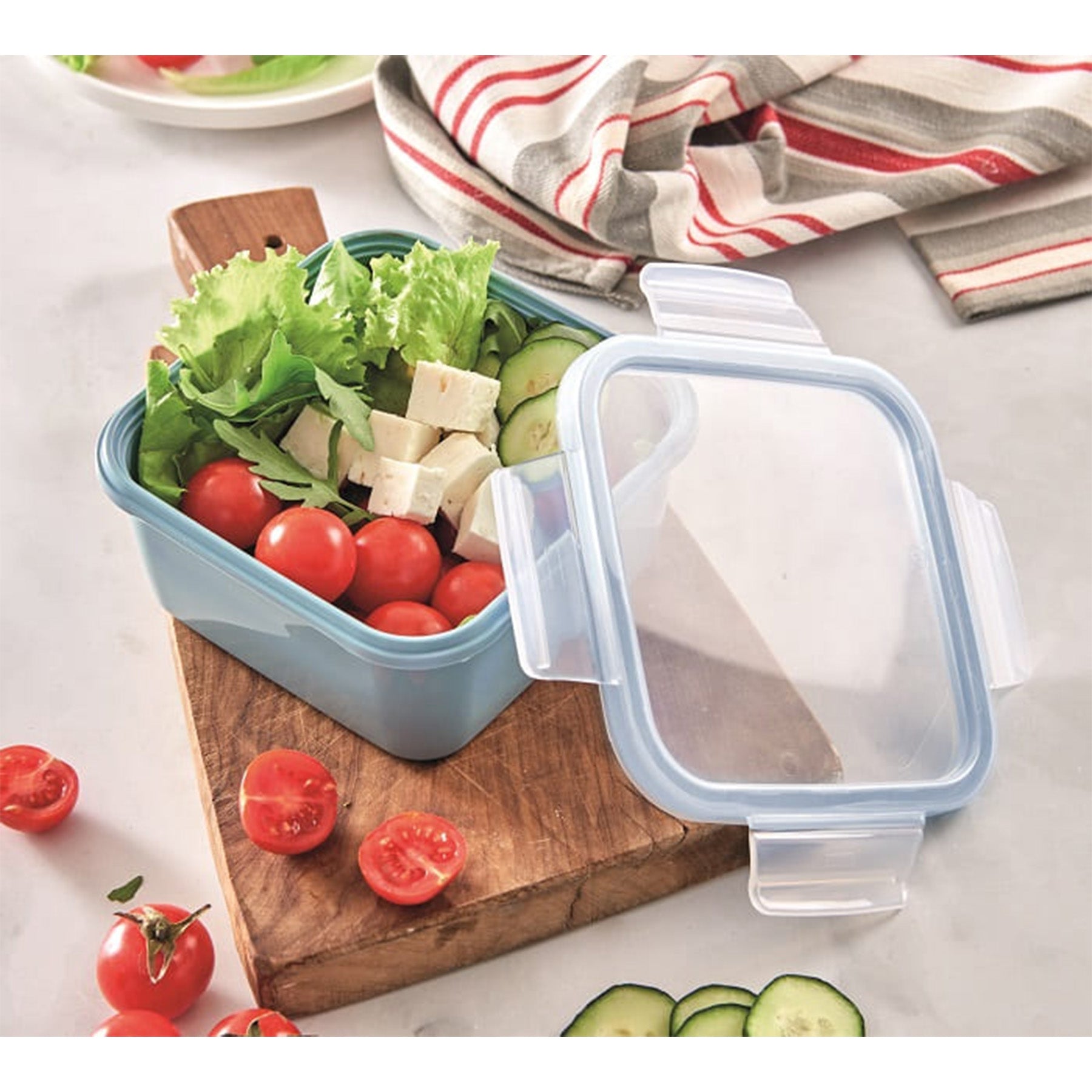 Lunch Box Square - light blue