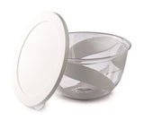 Salad bowl with white lid - Transparent