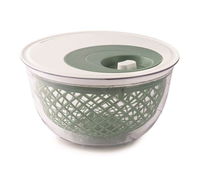 Salad spinner - transparent and green