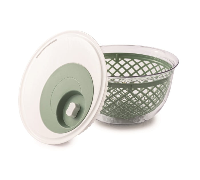 Salad spinner - transparent and green