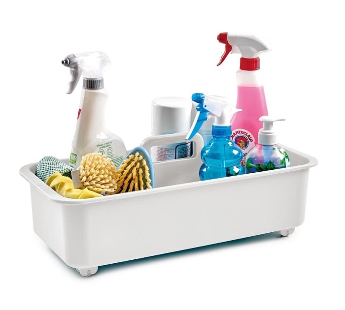 Storage caddy sink organizer - white