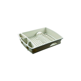 Dish drainer with tray - White