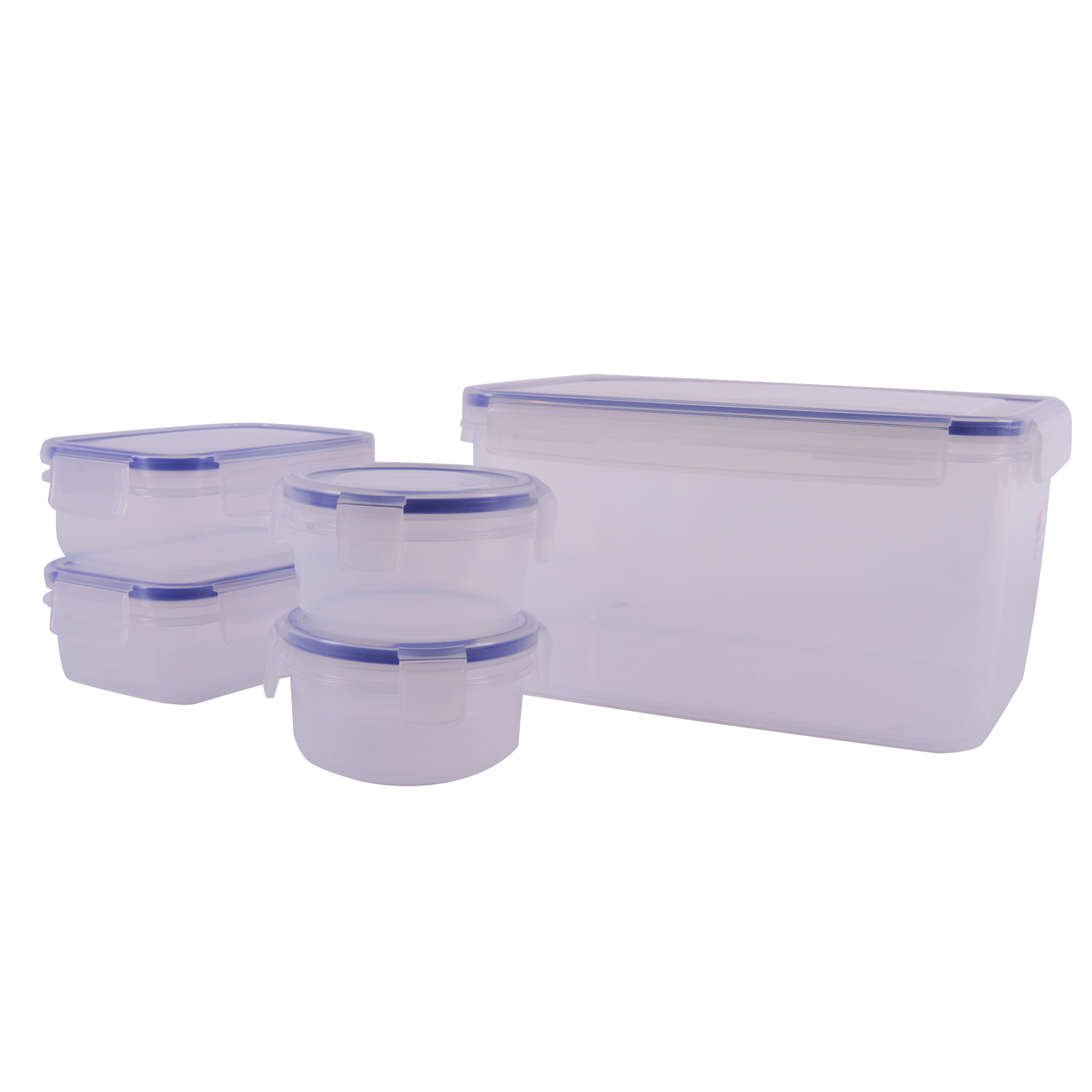 Plastic container 5 pieces set