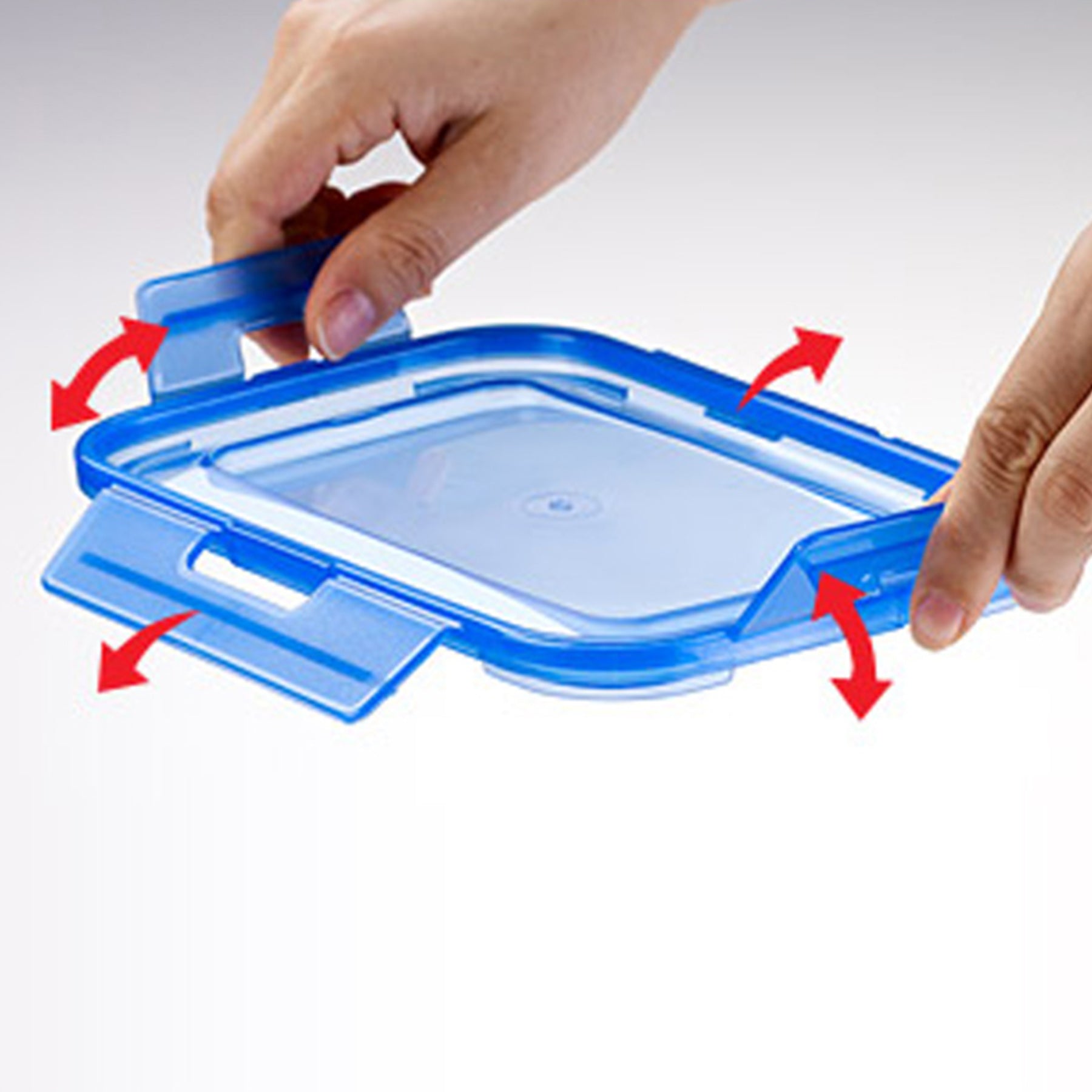 Plastic containers set - Blue & Clear