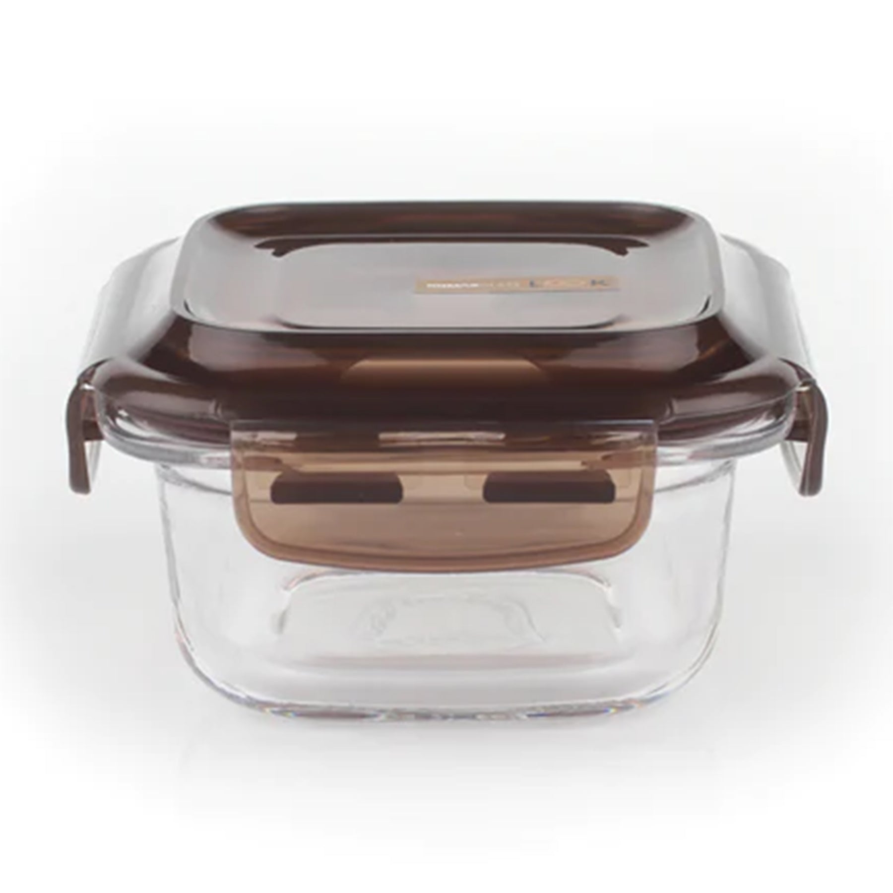 Sealable square glass food storage container