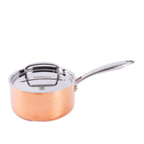 Sauce Pan with Handle & Lid Copper