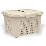 Storage basket with lid - Brown