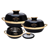 Vintage Casserole 3 pcs set - Black Color