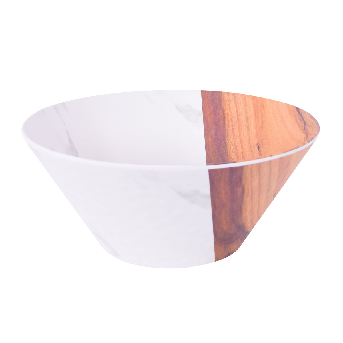 Round Bowl - Marble & Brown