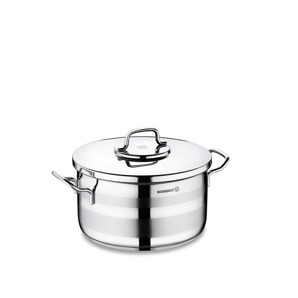 Casserole with lid - Silver 16x9cm