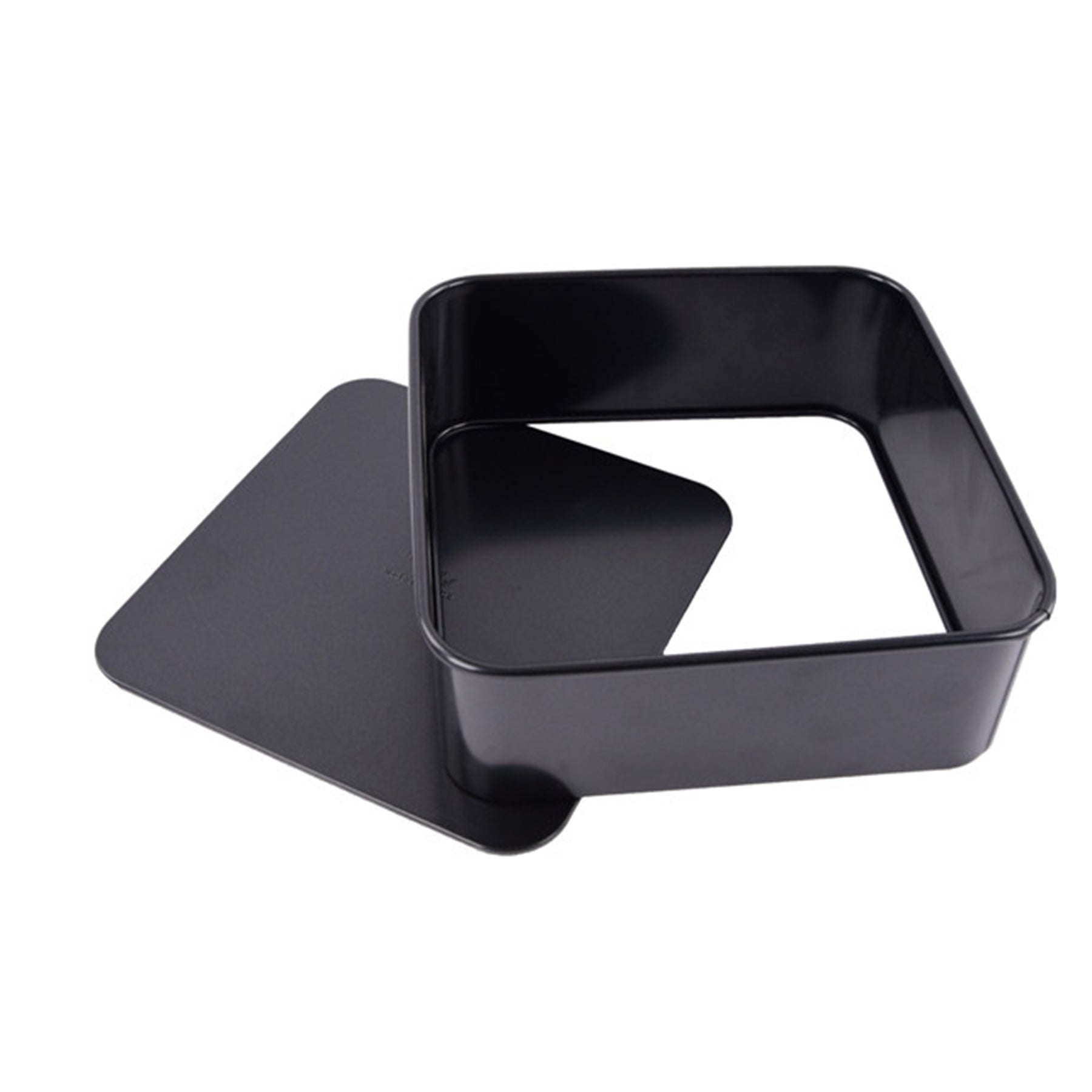 Square Cake Pan with loose bottom, Black