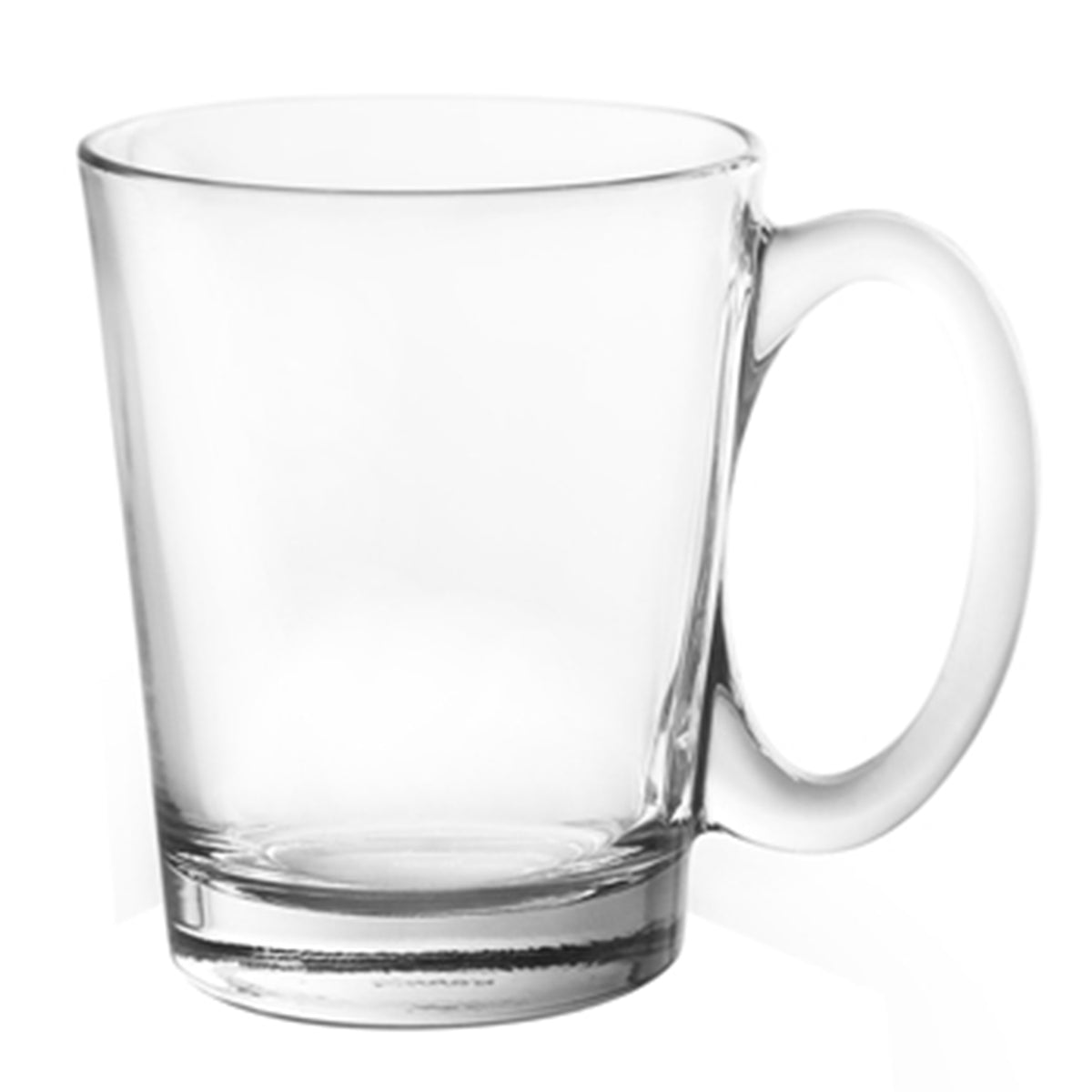 Glass mug with handle