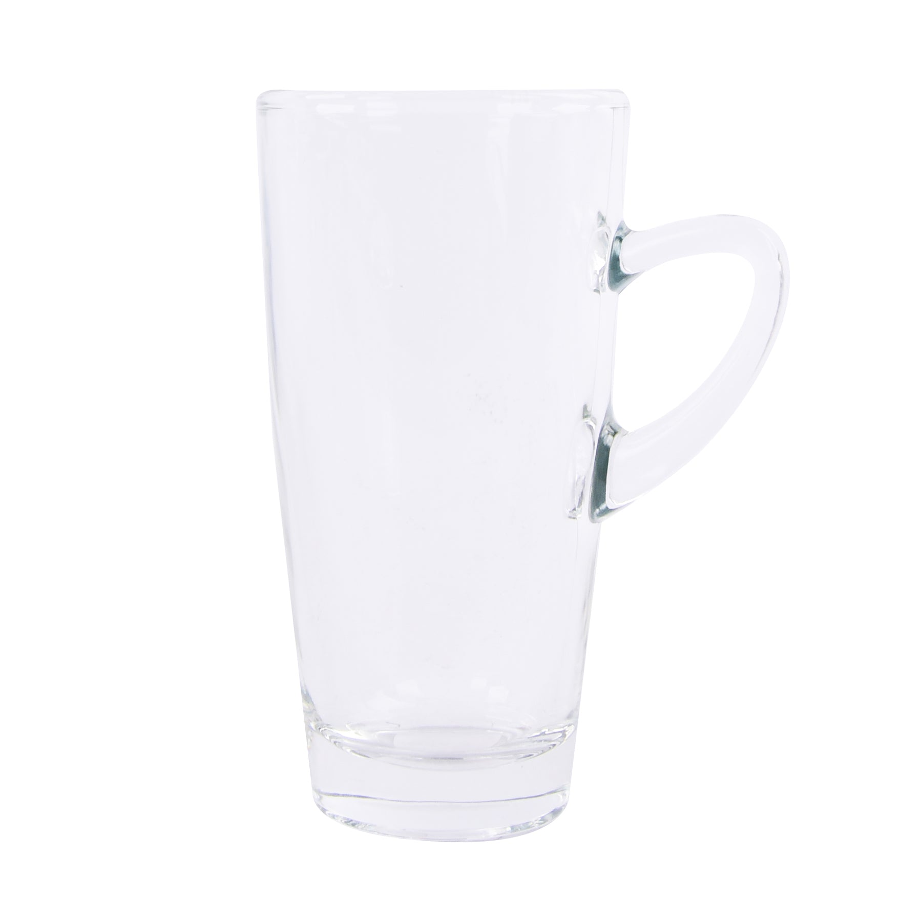 Glass mug with handle