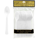 Plastic Spoon Set, White