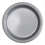 20pcs Plastic plate - Silver