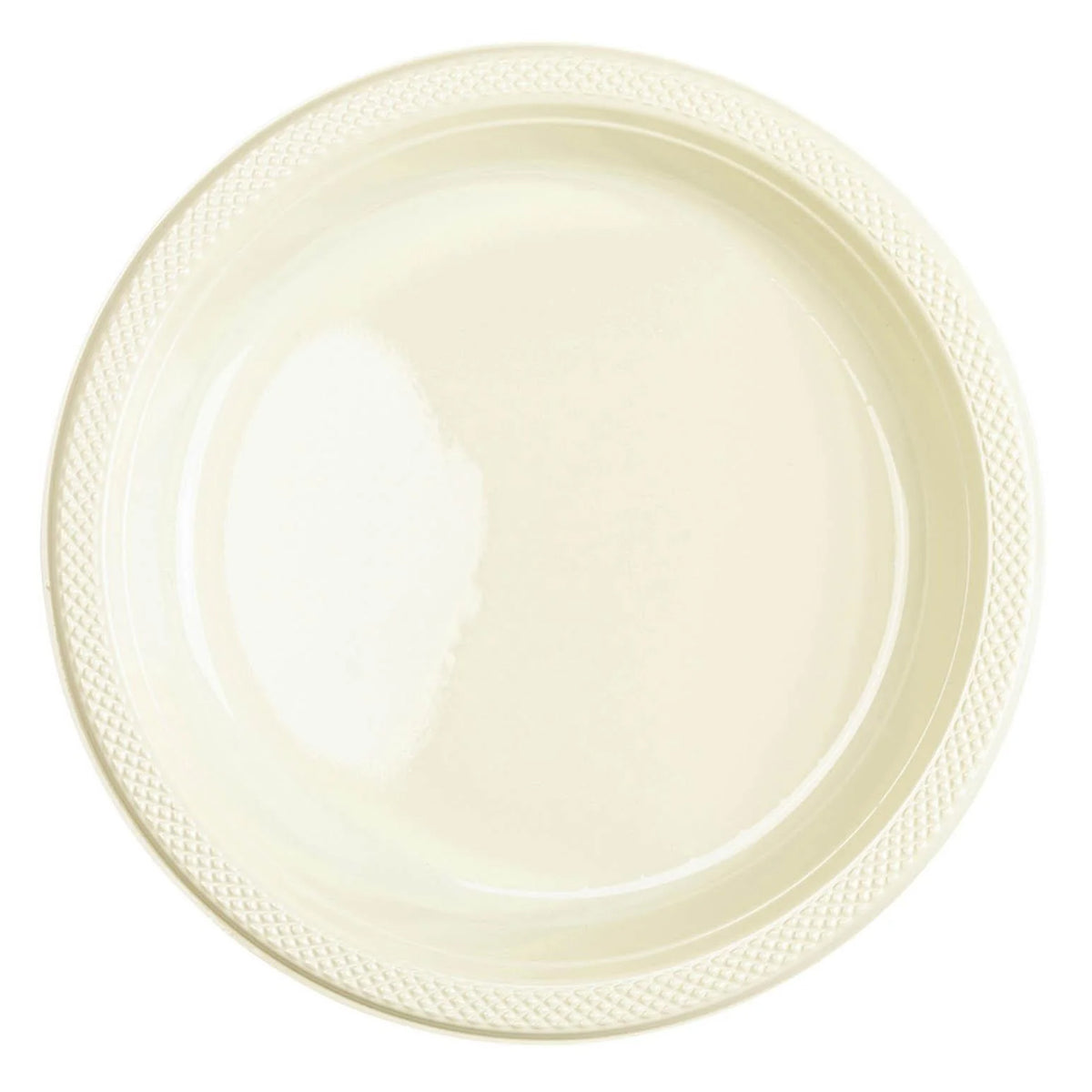 20pcs Plastic plate - Creamy