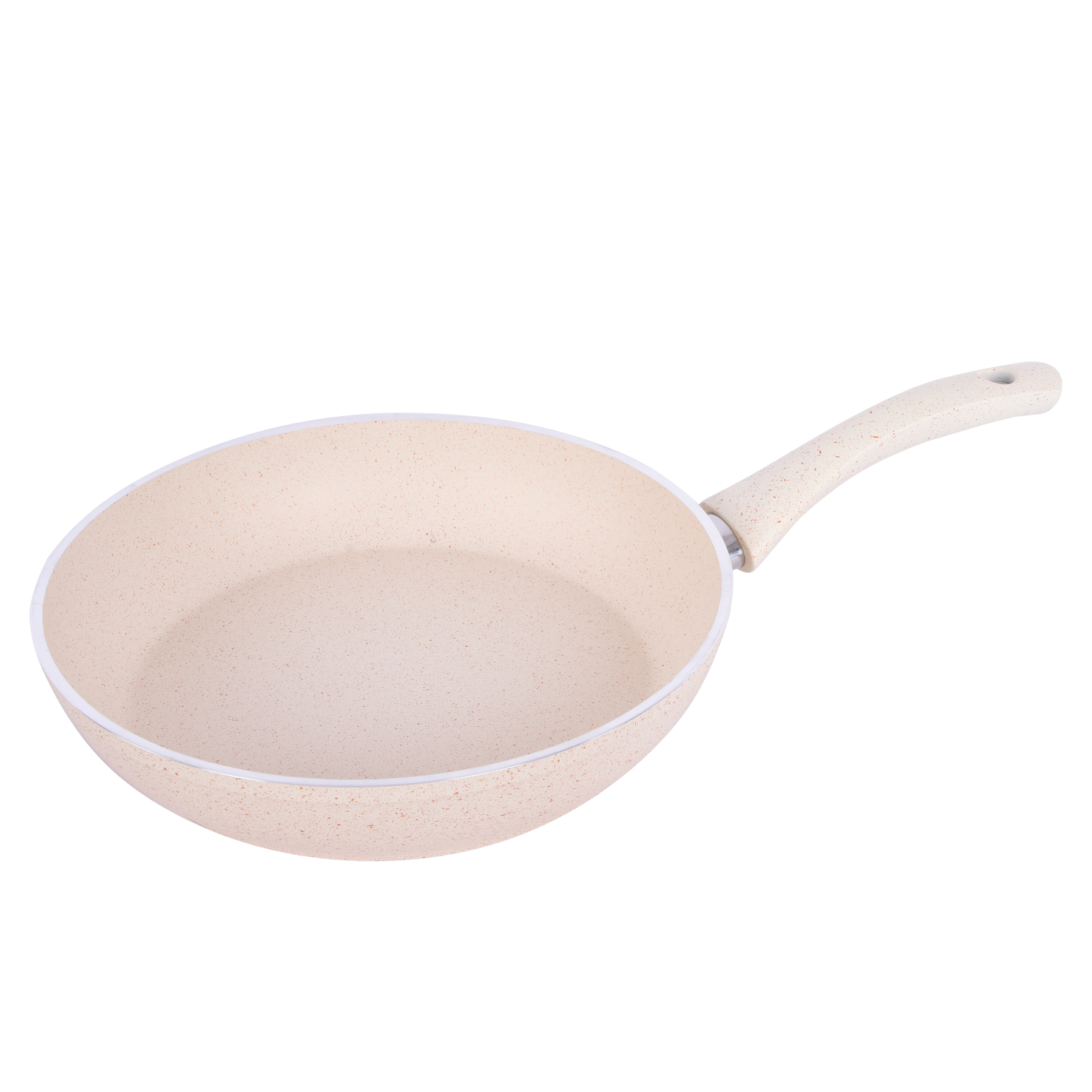 Frying Pan with handle, White