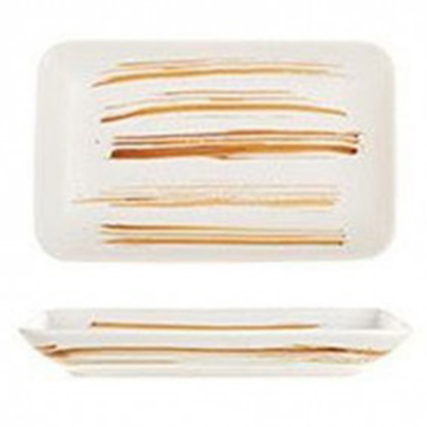 Ceramic Rectangular Plate , White Color