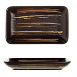 Ceramic Rectangular Plate , Black Color