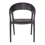 Plastic Rattan chair , Black Color