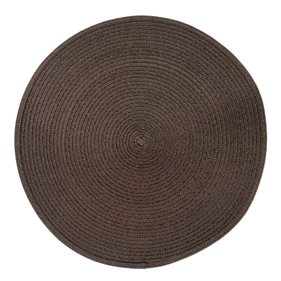 PLACE MAT ROUND BROWN