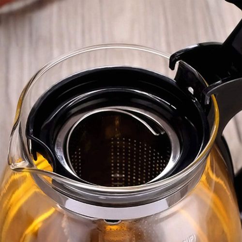 Glass Tea Pot 2ltr- Black Color