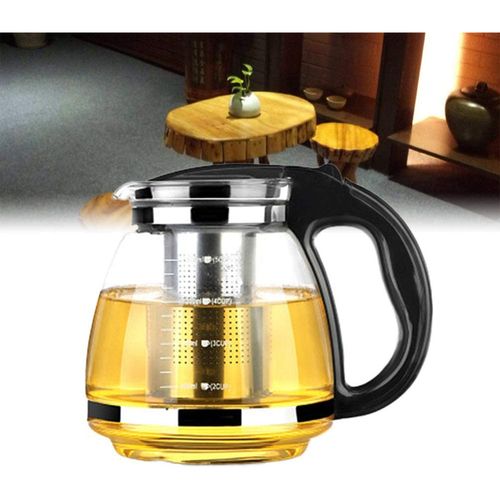 Glass Tea Pot 2ltr- Black Color