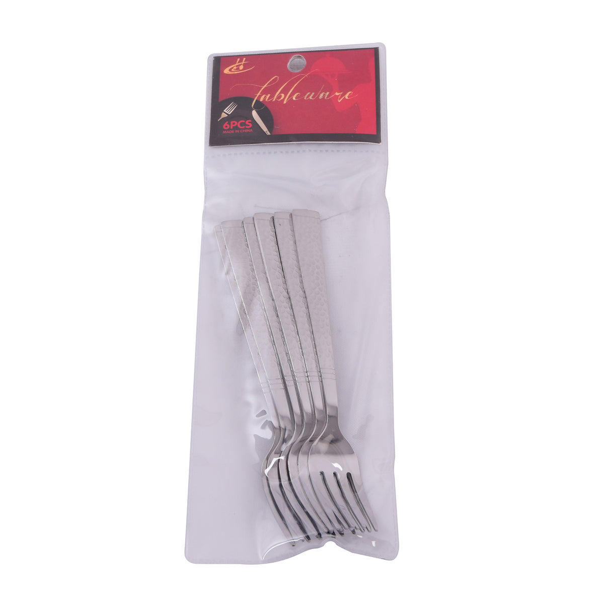 6 Pieces Small Forks Set, Silver Color