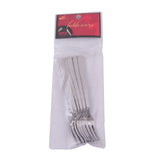 6 Pieces Small Forks Set, Silver Color