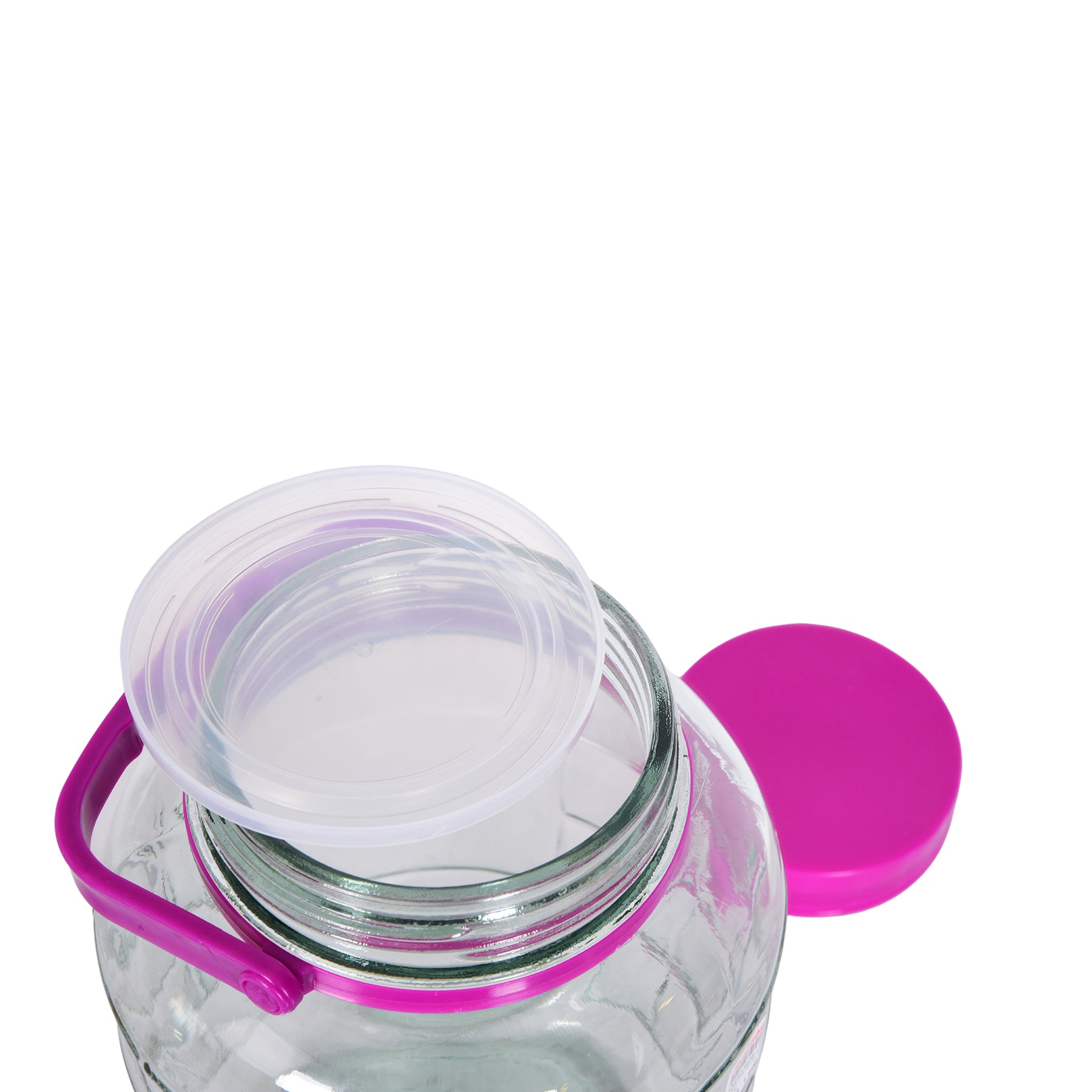 Glass Jar with lid, Purple