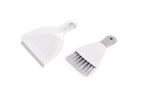 Dustpan with Cleaning Brush - White & Grey Color