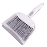 Dustpan with Cleaning Brush , White & Light Grey