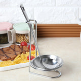 Stainless steel ladle holder single