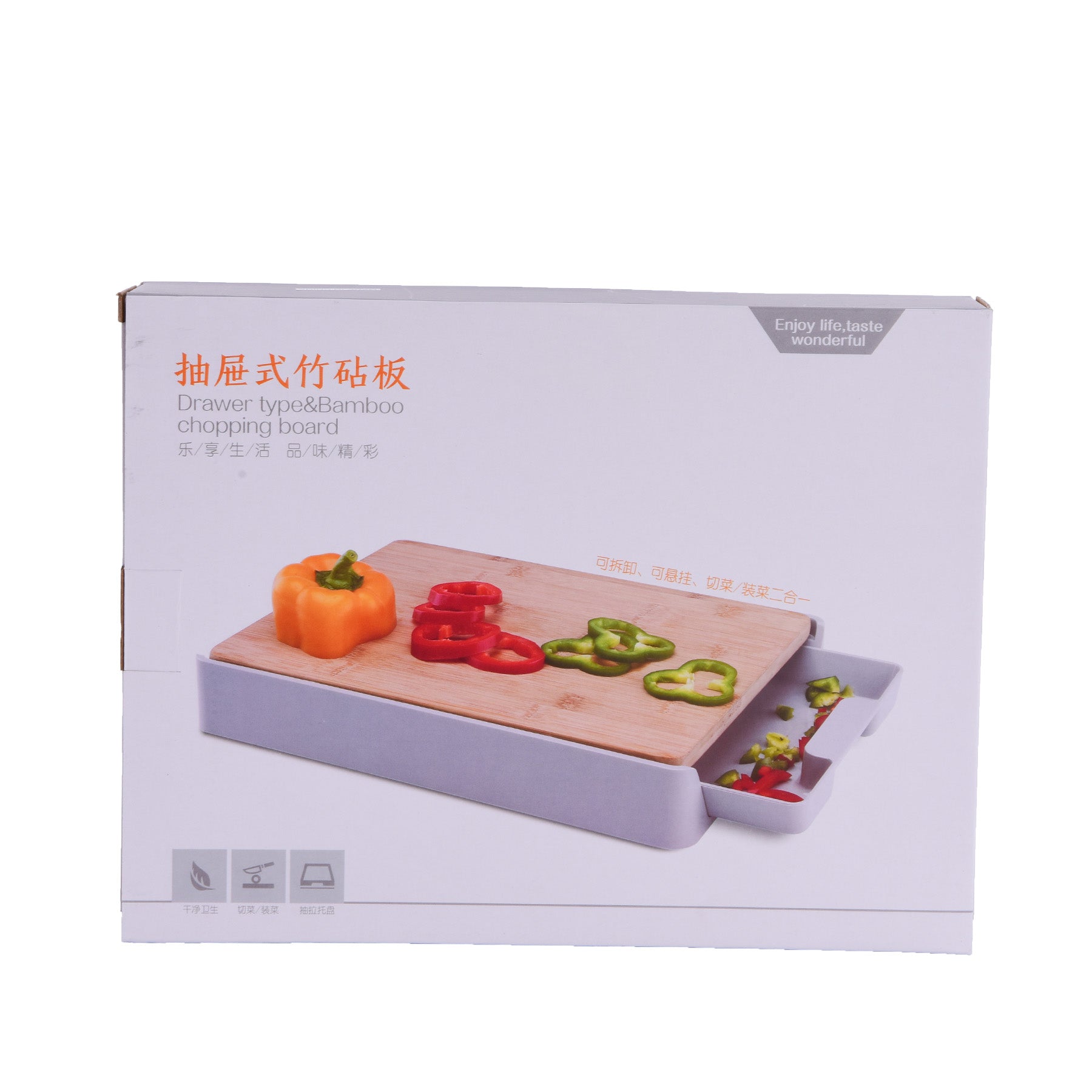 Bamboo Chopping board with tray