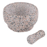 Granite mortar & pestle set , Light Grey color.