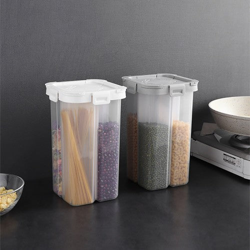 Compartment plastic storage - Grey color.