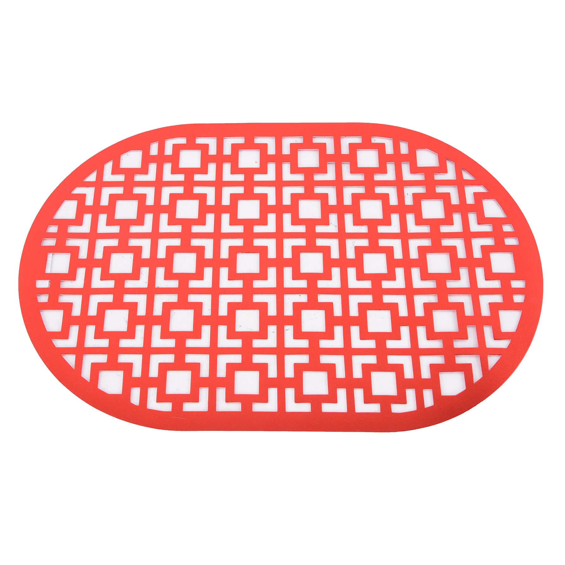 Oval Placemat , Red