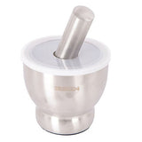 Stainless Steel Mortar & Pestle Set w/ Lid