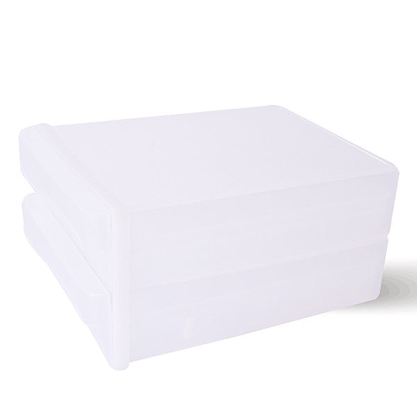 Egg box double layer, White