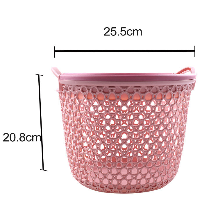 Storage basket with handles - pink