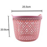 Storage basket with handles - pink