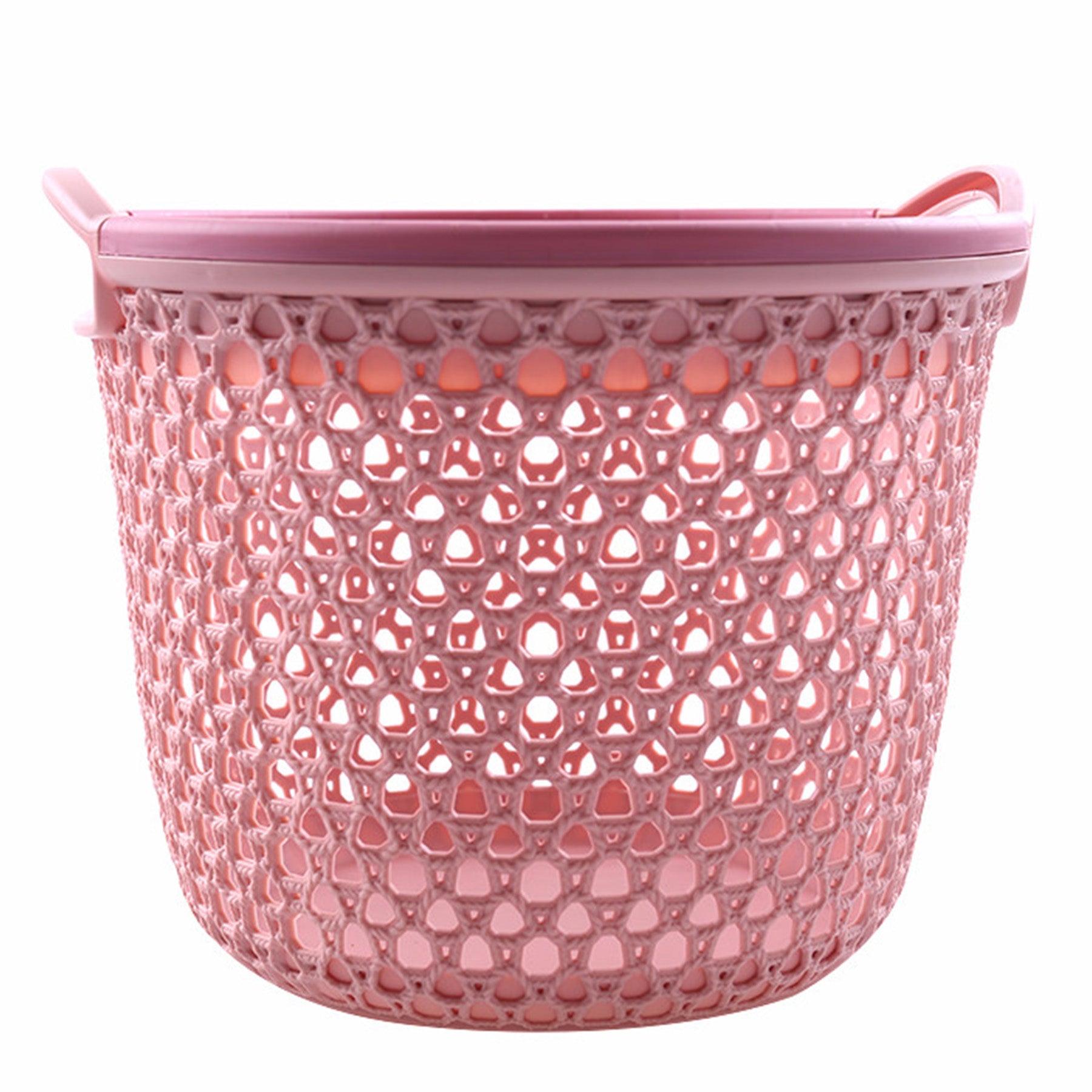 Storage basket with handles - pink