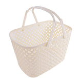 Storage basket with handles - beige