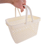 Storage basket with handles - beige