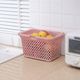 Storage basket with handles - pink